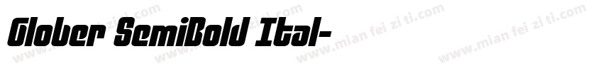 Glober SemiBold Ital字体转换